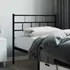 Image de vidaXL Tête de lit de remplacement métal noir 75 cm