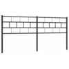 Image de vidaXL Tête de Lit, Accessoire de Lit avec Pieds, Tête de Cadre de Lit, Meuble de Chambre à Coucher Maison Intérieur, Métal Noir 193 cm