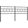 Image de vidaXL Tête de Lit, Accessoire de Lit avec Pieds, Tête de Cadre de Lit, Meuble de Chambre à Coucher Maison Intérieur, Métal Noir 200 cm