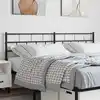 Image de vidaXL Tête de lit de remplacement métal noir 200 cm