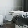 Image de vidaXL Tête de lit de remplacement métal blanc 100 cm