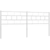 Image de vidaXL Tête de Lit, Accessoire de Lit avec Pieds, Tête de Cadre de Lit, Meuble de Chambre à Coucher Maison Intérieur, Métal Blanc 160 cm