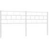 Image de vidaXL Tête de Lit, Accessoire de Lit avec Pieds, Tête de Cadre de Lit, Meuble de Chambre à Coucher Maison Intérieur, Métal Blanc 200 cm
