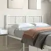Image de vidaXL Tête de lit de remplacement métal blanc 120 cm