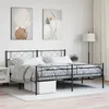 Image de vidaXL Cadre de lit métal avec tête de lit/Pied de lit Noir 180x200 cm, lit Double, Meuble de Chambre à Coucher, lit d'invité, lit