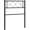 Image de vidaXL Tête de lit de Remplacement, Tête de Lit avec Pieds en Métal, Meuble de Chambre à Coucher, Accessoire de Lit Simple, Tête de Cadre de Lit, Métal Noir 90 cm