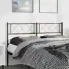 Image de vidaXL Tête de lit de remplacement métal noir 135 cm