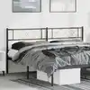 Image de vidaXL Tête de lit de remplacement métal noir 193 cm
