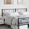 Image de vidaXL Tête de lit de remplacement métal noir 200 cm