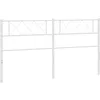 Image de vidaXL Tête de Lit, Tête de Lit avec Pieds en Métal, Meuble de Chambre à Coucher, Accessoire de Lit Double, Tête de Cadre de Lit, Métal Blanc 193 cm