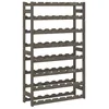 Image de vidaXL Casier à Bouteilles pour 56 Bouteilles, Étagère à Vin avec Rangement, Casier à Bouteilles, Porte-Bouteilles, Moderne, Gris Bois de Pin Solide