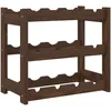 Image de vidaXL Casier à Bouteilles pour 12 Bouteilles, Étagère à Vin avec Rangement, Casier à Bouteilles, Porte-Bouteilles, Moderne, Marron Bois de Pin Solide