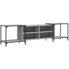 Image de vidaXL Meuble TV Sonoma Gris 203x37x50 cm Bois d'ingénierie, Buffet TV, Meuble multimédia, Console TV, Meuble HiFi, Centre de Divertissement