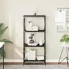 Image de vidaXL Bibliothèque à 4 niveaux noir 59x35x132 cm bois d'ingénierie
