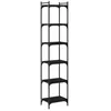 Image de vidaXL Bibliothèque 6 Niveaux Noir 40x30x188 cm Bois d'ingénierie