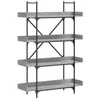 Image de vidaXL Bibliothèque à 4 Niveaux, Étagère à Livres avec Pieds, Meuble à Livres avec Rangement Salon, Industriel, Sonoma Gris Bois d'Ingénierie