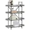 Image de vidaXL Bibliothèque à 4 niveaux sonoma gris 100x33x145,5 cm