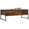 Image de vidaXL Table basse chêne fumé 101x49x39,5 cm bois d'ingénierie