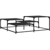 Image de vidaXL Table Basse, Table d'Appoint avec Pieds, Bout de Canapé, Meuble de Salon Salle de Séjour, Industriel, Noir Bois d'Ingénierie