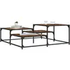 Image de vidaXL Table basse chêne fumé 107x107x40 cm bois d'ingénierie