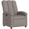 Image de vidaXL Fauteuil Inclinable, Chaise de Relaxation avec Dossier, Siège avec Repose-Pied, Fauteuil TV de Salle de Séjour, Moderne, Taupe Tissu
