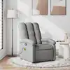 Image de vidaXL Fauteuil de massage inclinable Gris clair Tissu