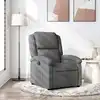 Image de vidaXL Fauteuil inclinable en tissu gris foncé