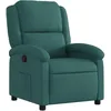 Image de vidaXL Fauteuil Inclinable, Chaise de Relaxation avec Dossier et Repose-Pied, Siège Inclinable, Fauteuil TV de Salon, Moderne, Vert Foncé Tissu