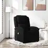 Image de vidaXL Fauteuil de massage inclinable Noir Tissu