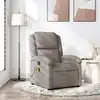 Image de vidaXL Fauteuil de massage inclinable Taupe Tissu
