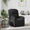 Image de vidaXL Fauteuil de massage inclinable noir cuir véritable