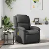 Image de vidaXL Fauteuil de massage inclinable gris cuir véritable