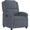 Image de vidaXL Fauteuil Inclinable, Chaise de Relaxation avec Dossier et Repose-Pied, Siège Inclinable, Fauteuil TV de Salon, Moderne, Gris Foncé Velours