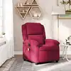 Image de vidaXL Fauteuil de massage inclinable rouge bordeaux velours