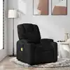 Image de vidaXL Fauteuil de massage inclinable Noir Tissu