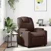 Image de vidaXL Fauteuil de massage inclinable Marron Similicuir
