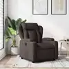 Image de vidaXL Fauteuil inclinable Marron foncé Tissu