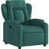 Image de vidaXL Fauteuil Inclinable, Chaise de Relaxation avec Porte-gobelets, Siège avec Dossier et Accoudoirs Salle de Séjour, Moderne, Vert Foncé Tissu