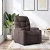 Image de vidaXL Fauteuil inclinable Marron foncé Tissu