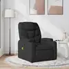 Image de vidaXL Fauteuil de massage inclinable Noir Tissu