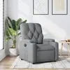 Image de vidaXL Fauteuil inclinable Gris clair Tissu