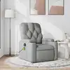 Image de vidaXL Fauteuil de massage inclinable Gris clair Tissu