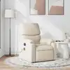 Image de vidaXL Fauteuil de massage inclinable Crème Tissu