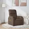 Image de vidaXL Fauteuil inclinable de massage marron tissu microfibre