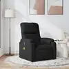Image de vidaXL Fauteuil inclinable de massage noir tissu microfibre