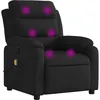 Image de vidaXL Fauteuil de Massage inclinable Noir Tissu
