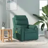 Image de vidaXL Fauteuil de massage inclinable Vert foncé Tissu