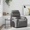 Image de vidaXL Fauteuil inclinable Gris Similicuir