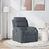 Image de vidaXL Fauteuil de massage inclinable gris foncé velours