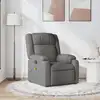 Image de vidaXL Fauteuil de massage inclinable Gris foncé Tissu